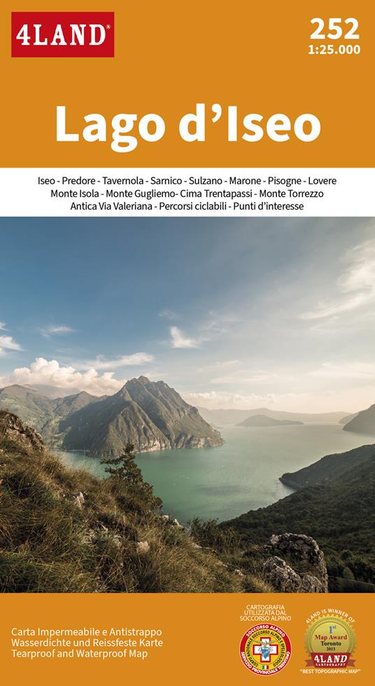 Lago d'Iseo 1:25.000 - 4LAND Srl - copertina