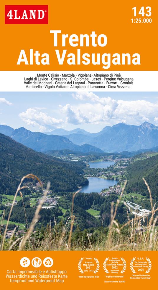 Trento. Alta Valsugana 1:25.000 - copertina