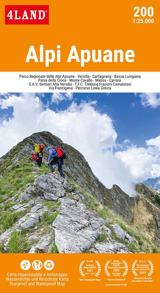 Alpi Apuane 1:25.000 - copertina
