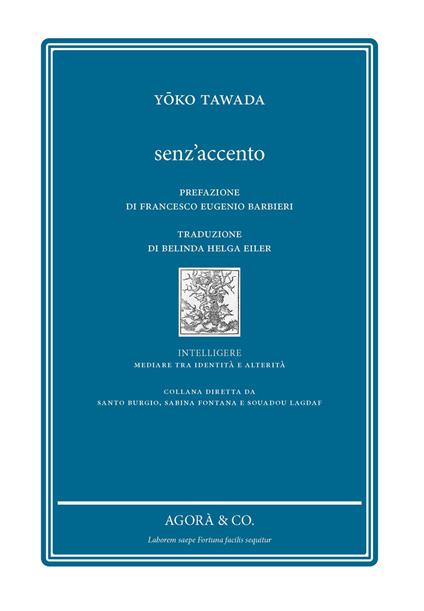 Senz'accento - Yoko Tawada - copertina