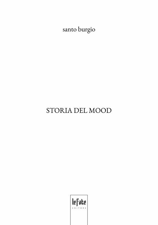 Storia del mood - Santo Burgio - copertina