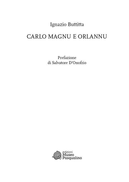 Carlo Magnu e Orlannu - Ignazio Buttitta - copertina