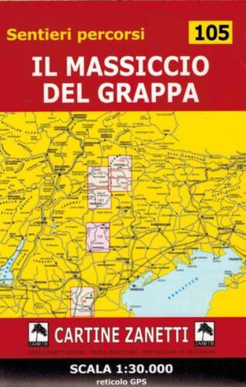 Il massiccio del Grappa. Scala 1:30.000. Reticolo GPS - copertina