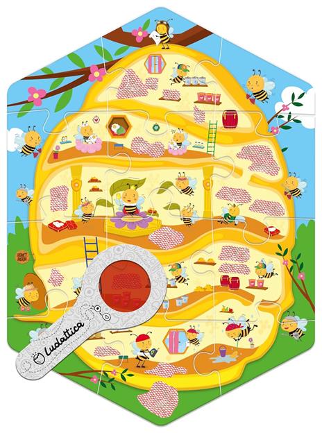 Il mondo segreto delle api. Con lente spia. Con puzzle - Nina Viola - 4