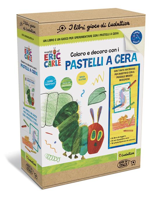 Coloro e decoro con i pastelli a cera. I libri gioco del piccolo Bruco Maisazio. Ediz. a colori. Con 5 pastelli - copertina