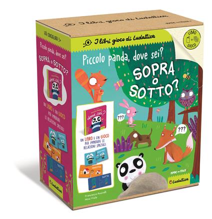 Piccolo Panda, dove sei? Sopra o sotto? Ediz. a colori. Con gioco di associazione logica - Viola Nina - copertina
