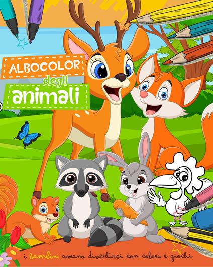 Albocolor degli animali. Ediz. illustrata - copertina
