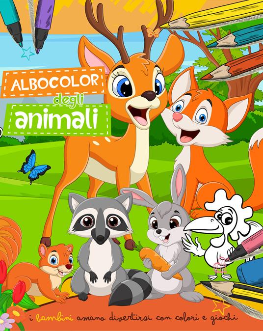 Albocolor degli animali. Ediz. illustrata - copertina