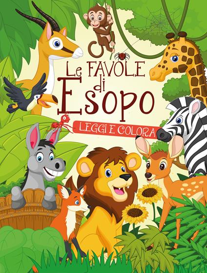 Le favole di Esopo. Leggi e colora. Ediz. illustrata - copertina