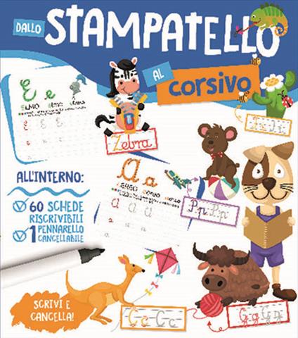 Dallo stampatello al corsivo. Con pennarello cancellabile. Con 60 Carte - copertina