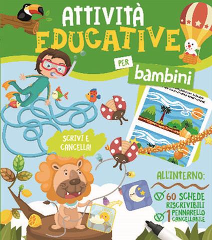 Attività educative per bambini. Con pennarello cancellabile - copertina