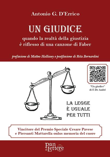 Un giudice. Quando la realtà della giustizia è riflesso di una canzone di Faber - Antonio G. D'Errico - copertina
