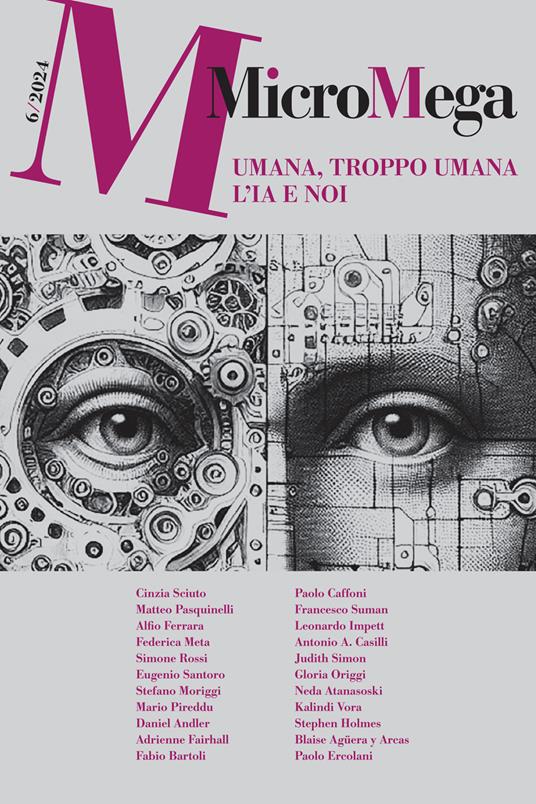 Micromega (2024). Vol. 6: Umana, troppo umana. L'IA e noi - copertina