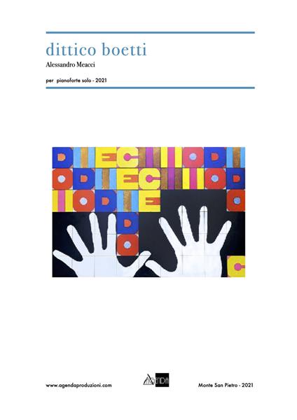 Dittico Boetti per pianoforte solo. Audiolibro - Alessandro Meacci - copertina