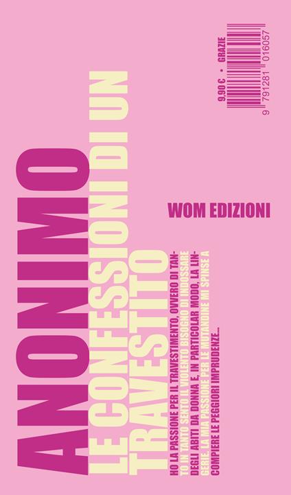 Le confessioni di un travestito - Anonimo - copertina