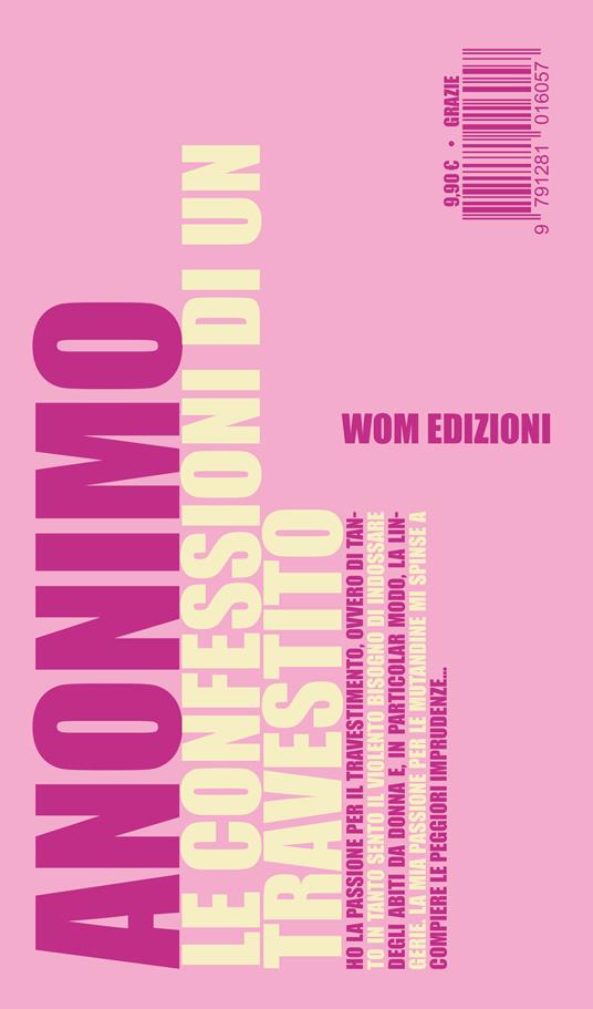 Le confessioni di un travestito - Anonimo - copertina