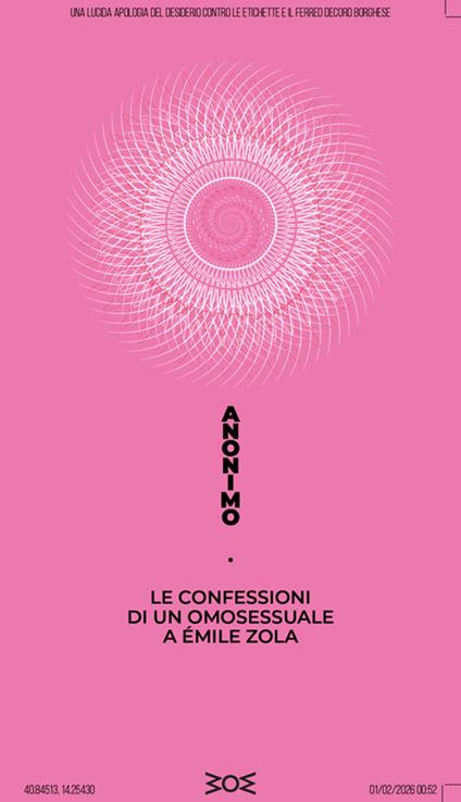 Le confessioni di un omosessuale a Émile Zola - Anonimo - copertina