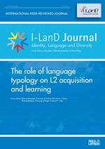 I-LanD Journal, Identity, Language and Diversity (2022). Vol. 1: The role of language typology on L2 acquisition and learning