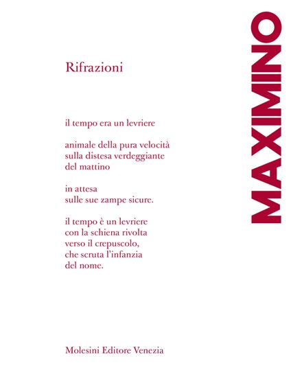 Rifrazioni. Ediz. con testo a fronte in portoghese - Jorge Augusto Maximino - copertina