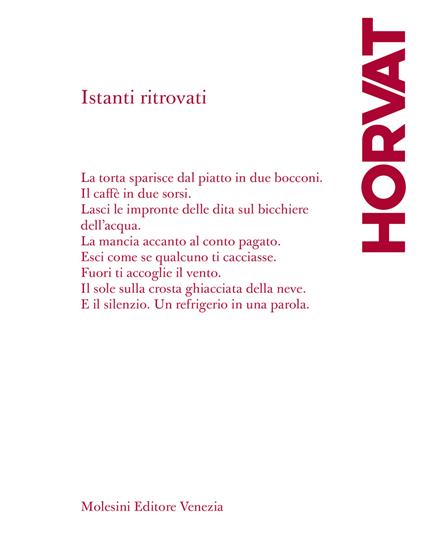 Istanti ritrovati - Oto Horvat - copertina