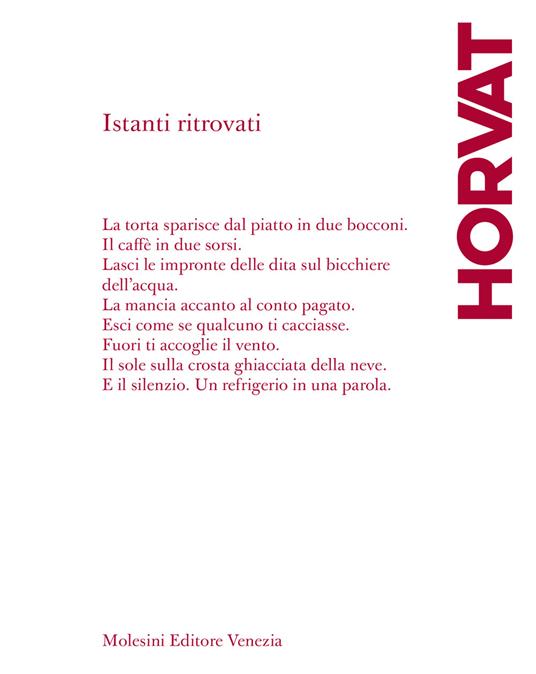 Istanti ritrovati - Oto Horvat - copertina