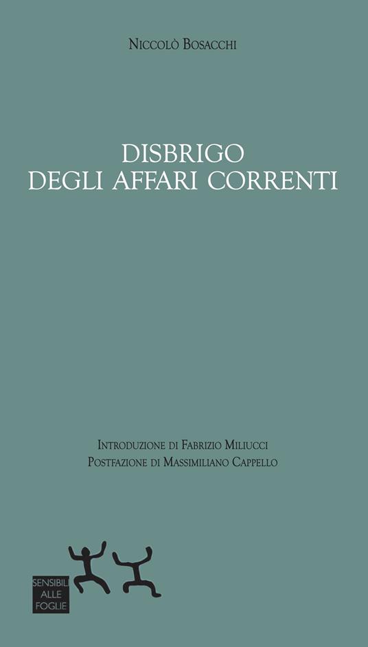 Disbrigo degli affari correnti - Niccolò Bosacchi - copertina