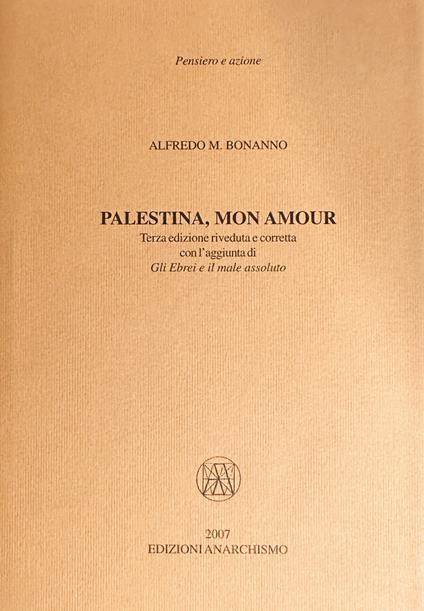 Palestina, mon amour - Alfredo M. Bonanno - copertina