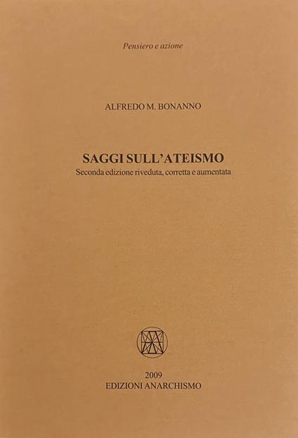 Saggi sull'ateismo - Alfredo M. Bonanno - copertina