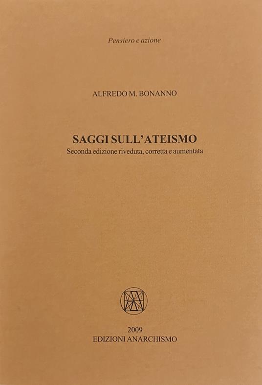 Saggi sull'ateismo - Alfredo M. Bonanno - copertina