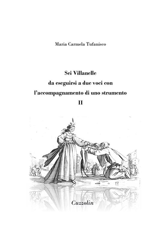 Sei Villanelle da eseguirsi a due voci con l'accompagnamento di uno strumento. Vol. 2 - Maria Carmela Tufanisco - copertina