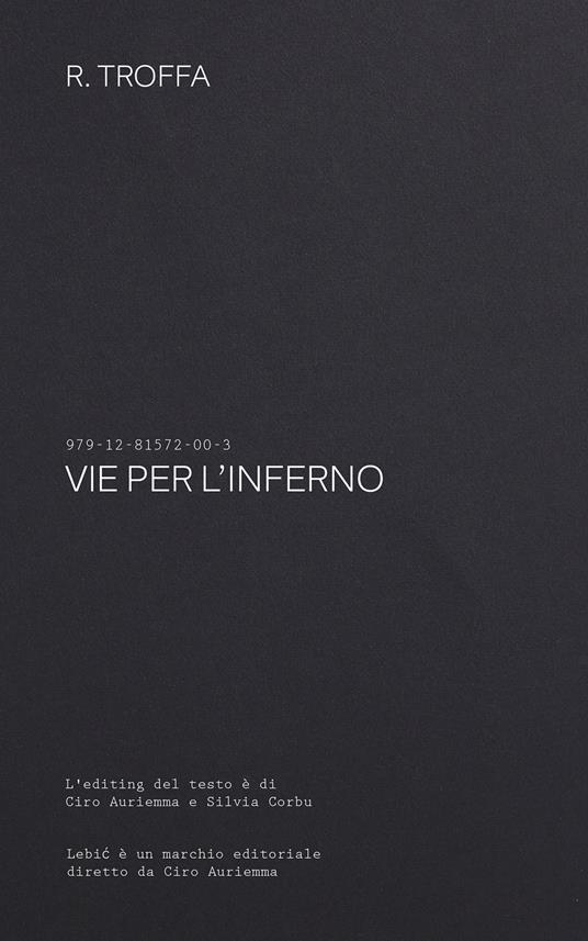 Vie per l'inferno - Renato Troffa - copertina