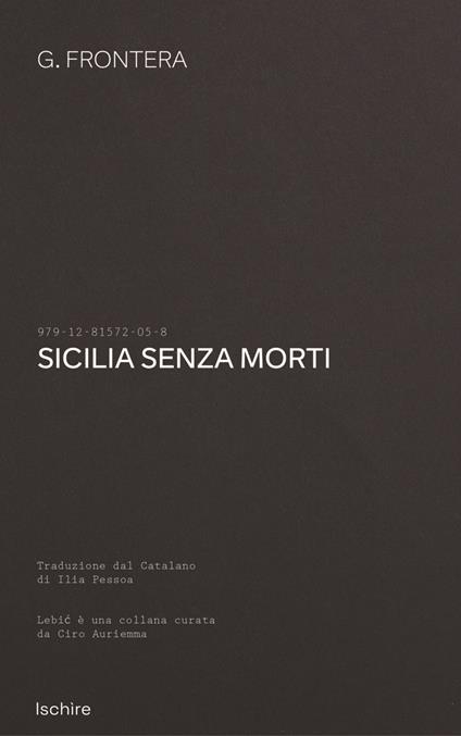 Sicilia senza morti - Guillem Frontera - copertina