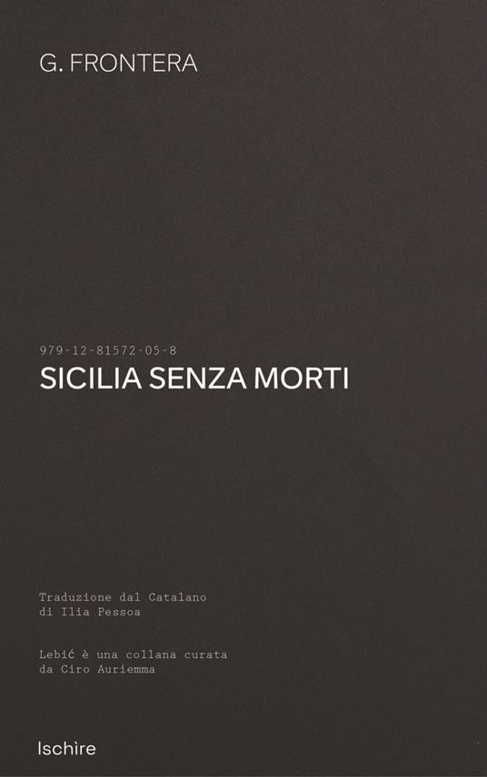 Sicilia senza morti - Guillem Frontera - copertina