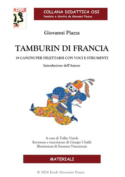 Tamburin di Francia. 39 canoni per dilettarsi con voci e strumenti - Giovanni Piazza - copertina