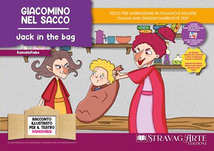 Giacomino nel sacco. Fiaba kamishibai. Ediz. italiana e inglese. Con QR code per traduzioni (FR/DE/ES) e materiali didattici stampabili. Con burattini da ritagliare. Con flashcards - Linda Di Giacomo - copertina