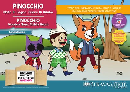 Pinocchio, naso di legno cuore di bimbo-Pinocchio, wooden nose, child's heart. Con Flashcards. Con QR Code - Linda Di Giacomo - copertina
