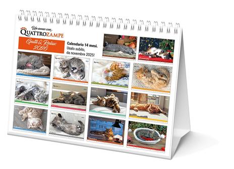 Gatti & relax. Calendario da tavolo 2026. 14 mesi - 3