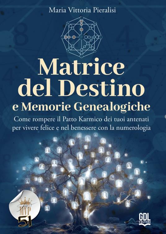 Matrice del destino e memorie genealogiche. Come rompere il patto karmico dei tuoi antenati per vivere felice e nel benessere con la numerologia - Maria Vittoria Pieralisi - copertina