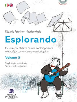 Libro Esplorando. La chitarra classica contemporanea. Con basi audio. Vol. 3 Edoardo Perosino , Maurizio Veglio