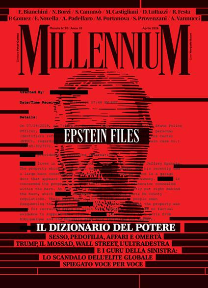 MillenniuM (2026). Vol. 101: Epstein Files, il dizionario segreto del potere - copertina