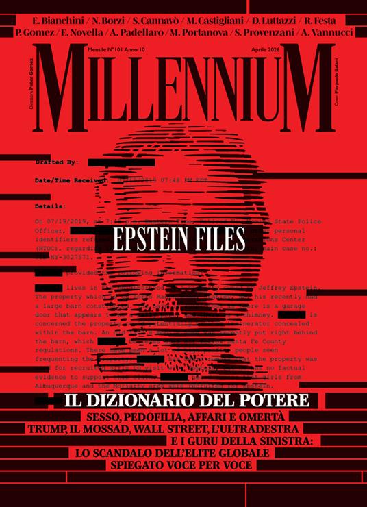 MillenniuM (2026). Vol. 101: Epstein Files, il dizionario segreto del potere - copertina
