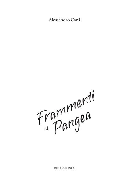 Frammenti di Pangea - Alessandro Carli - copertina