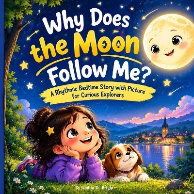 Why Does the Moon Follow Me?: A Rhythmic Bedtime Story with Picture for Curious Explorer - Amilia D Bright - cover