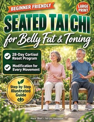 Seated Tai Chi for Belly Fat and Toning: Stay Strong for the Ones You Love - The 28-Day Seated Cortisol Reset to Melt Belly Fat, No Standing Required, Joint-Friendly for Any Age, Illustrated Guide - Maya Chen - cover
