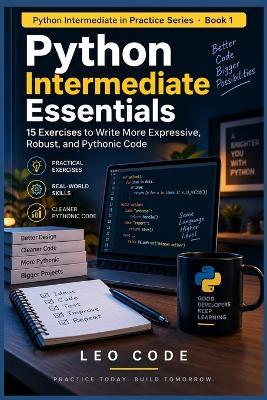 Python Intermediate Essentials -BOOK 1-: 15 Exercises to Write More Expressive, Robust, and Pythonic Code - Leo Code - cover