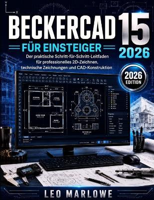 Beckercad 15 Für Einsteiger 2026: Der praktische Schritt-für-Schritt-Leitfaden für professionelles 2D-Zeichnen, technische Zeichnungen und CAD-Konstruktion - Leo Marlowe - cover