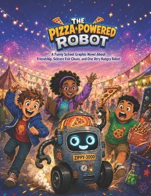 The Pizza Powered Robot: A Funny School Graphic Novel for Kids About Friendship, Science Fair Chaos, and One Very Hungry Robot - Deep - cover