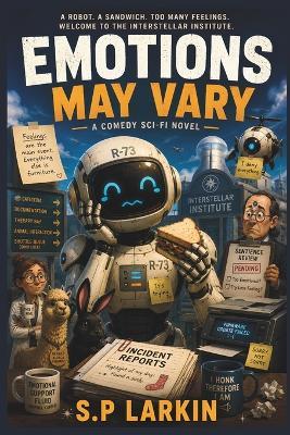 Emotions May Vary: A Cosmic Comedy About a Robot Experiencing Human Emotion at Catastrophic Intensity - S P Larkin - cover