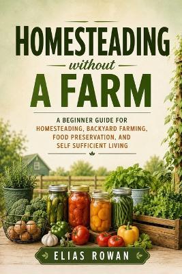 Homesteading Without a Farm: A Beginner Guide for Homesteading, Backyard Farming, Food Preservation, and Self Sufficient Living - Elias Rowan - cover