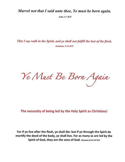 Ye Must Be Born Again